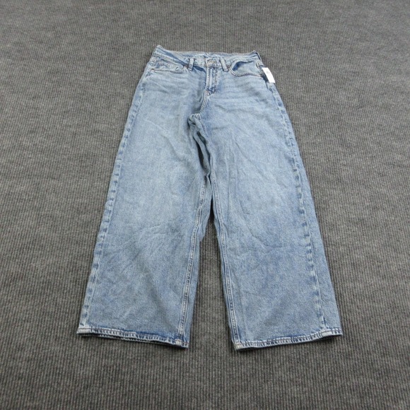Old Navy Denim - Old Navy Jeans Womens 2 Petite Blue Baggy Wide-Leg High Rise Denim 28x28.5* NWT